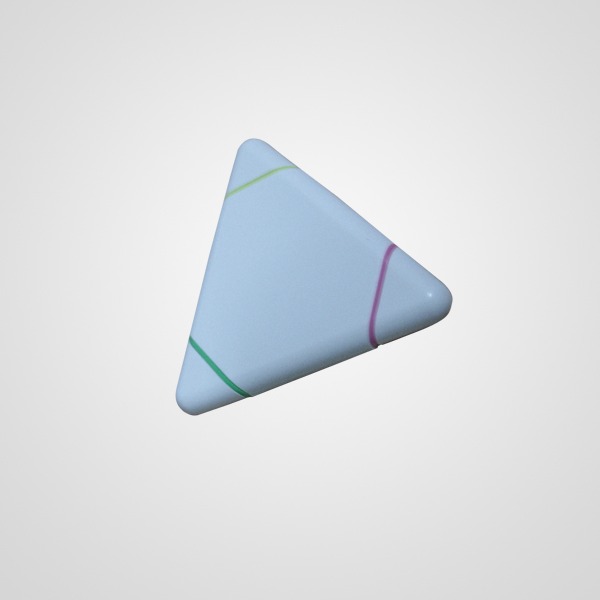 10311 Resaltador triangular 3 colores. Material: plástico. Dimensiones: